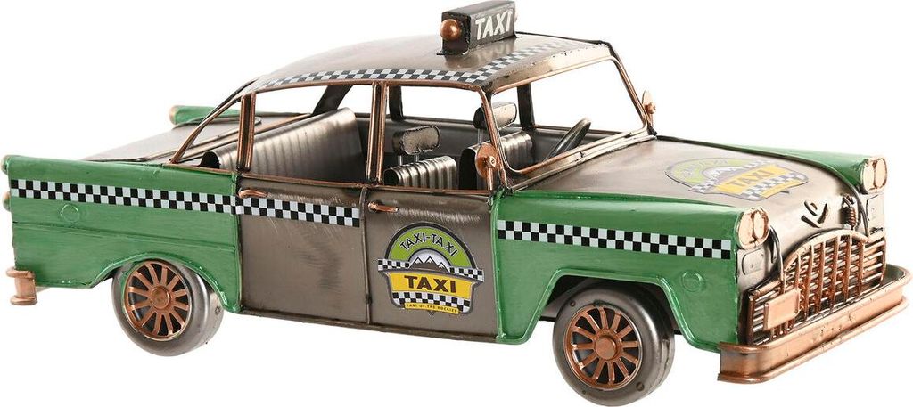 Deko-Figur Home ESPRIT grün Silberfarben Auto Vintage 32 x 14 x 13 cm