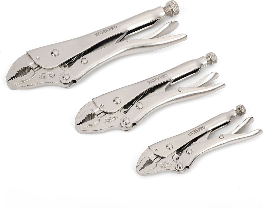 WORKPRO 3-teiliges CR-V-Kombinationszangen-Set, 5", 7" und Produktbild 