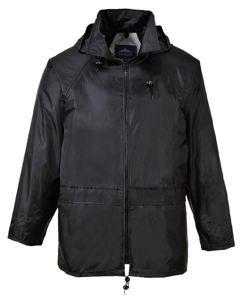 Portwest klassische Regenjacke Schwarz XXL Produktbild 