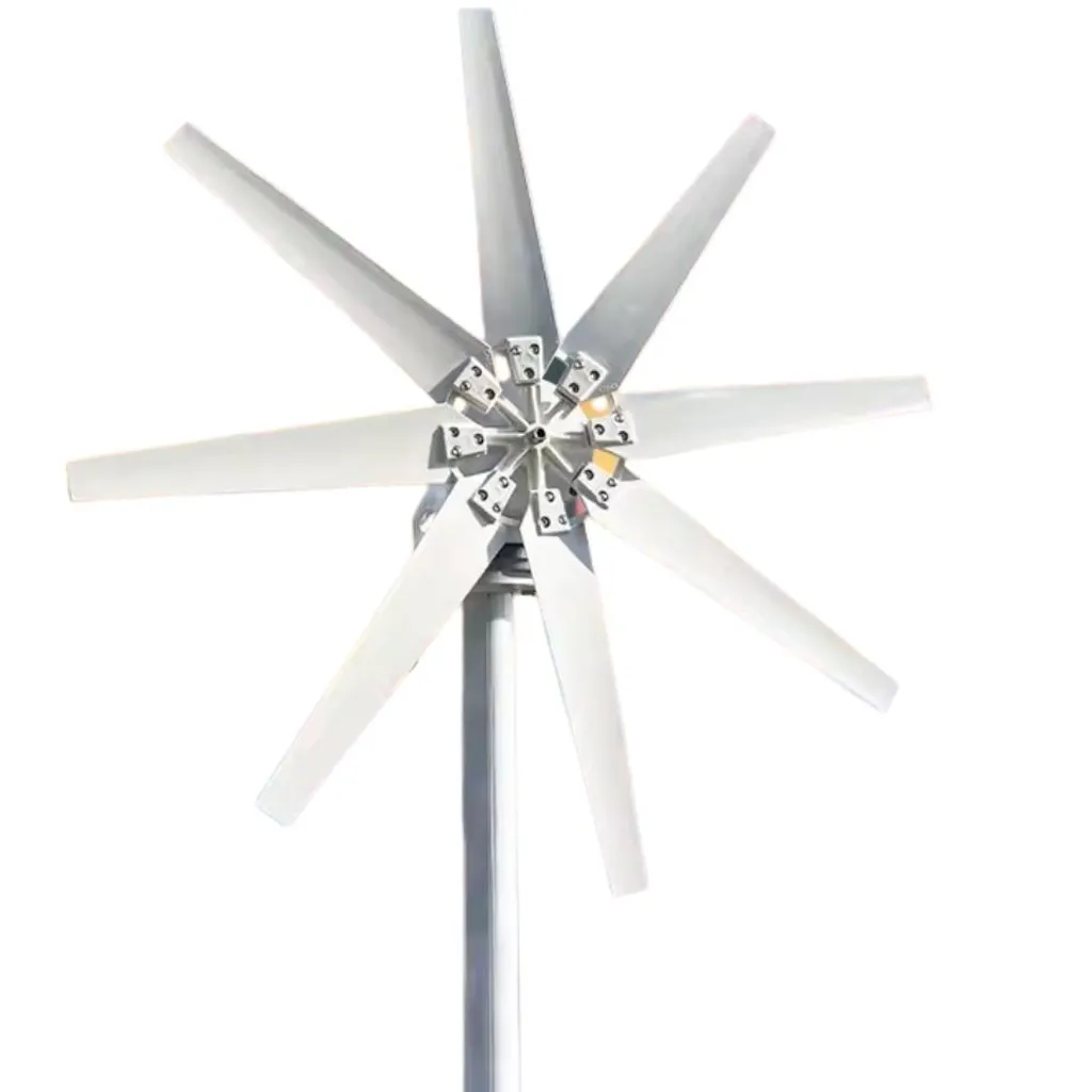 Éolienne 3000W 48V haute performance avec 8 pales en fibre de nylon