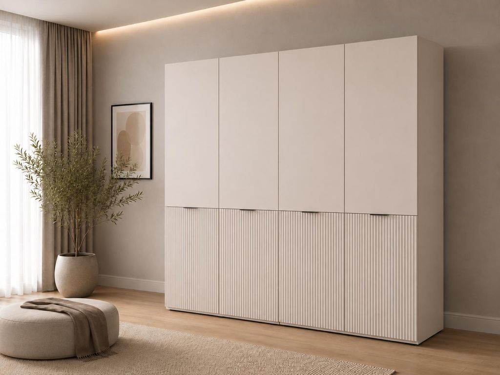 Drehtürenschrank, Falttürenschrank 4-türig Schrank mit Produktbild 