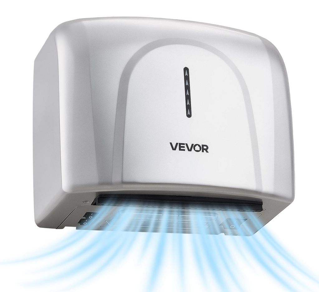 Sèche-mains mural VEVOR, 1300W, automatique, couleur Image du produit 