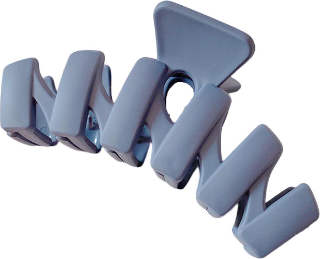 Haarspange, modisch, schön, starke Klaue, groß, umweltfreundlich, für das tägliche Styling, Kunstharz, einfarbig, Hai-Clip, Haar-Accessoires, Blau