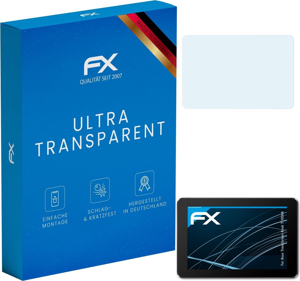 atFoliX FX-Clear 2x Schutzfolie kompatibel mit Asus Transformer Book T100HA Displayschutzfolie
