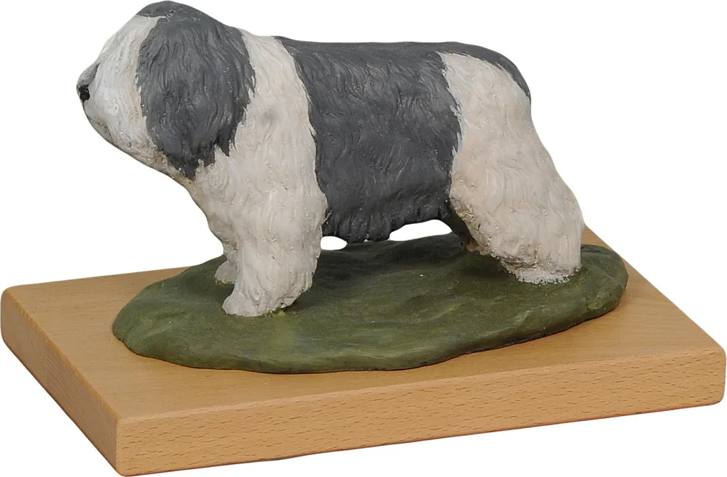 Statue Berger Polonais des Plaines PON Art-Dog peinte à la main 20cm