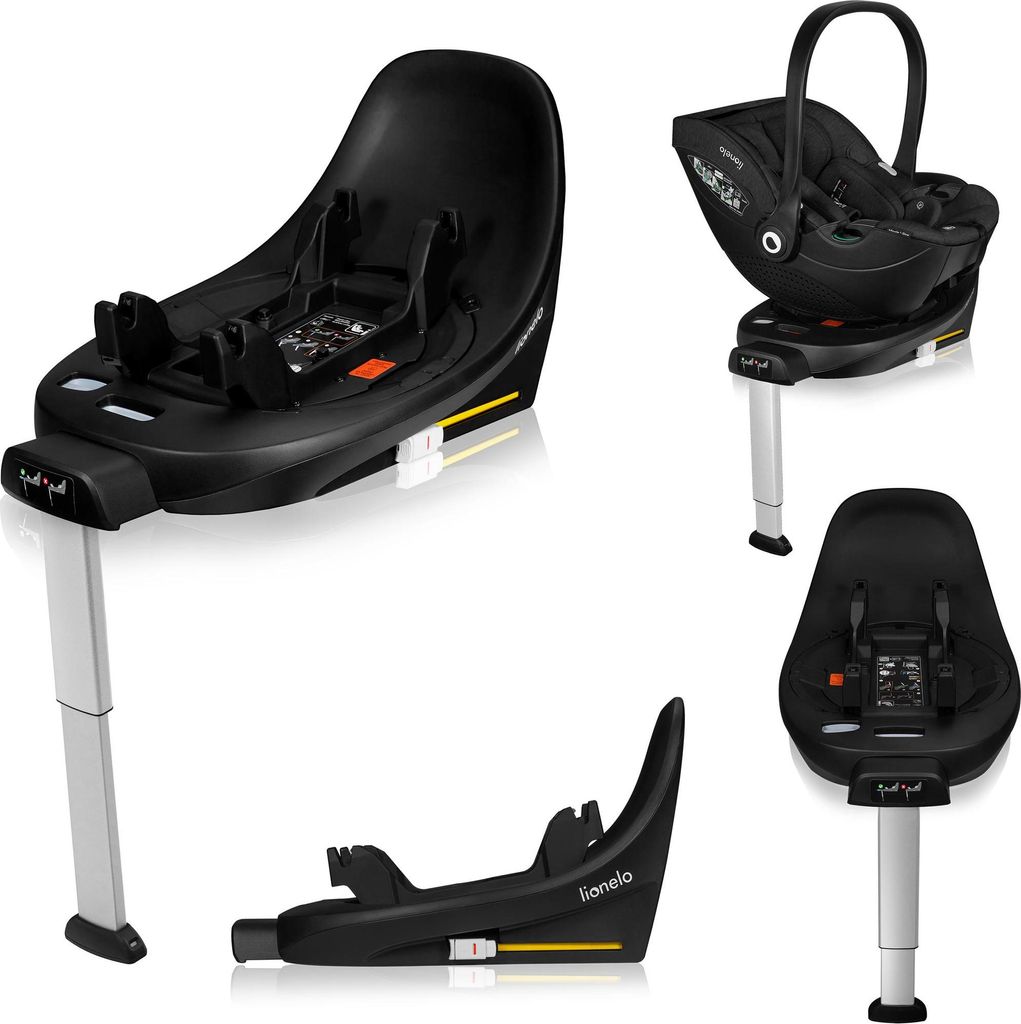 Lionelo Kindersitzbasis Moxie i-Size BASE Stützfuß und Produktbild 