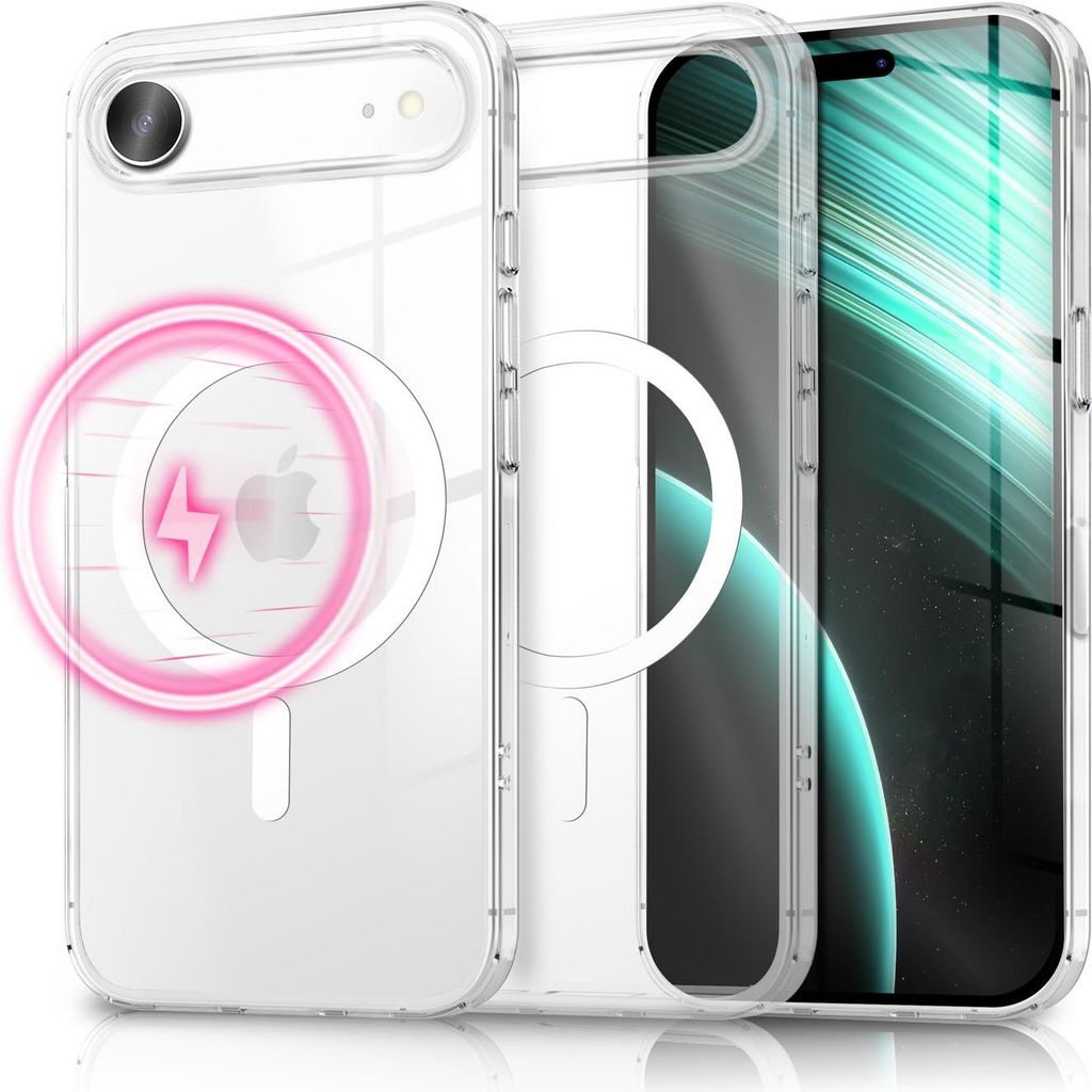 MagSafe Hülle "Lumex" für iPhone 17 Air - Extrem Klar, Clear Stay Formel, Schlank & Kratzfest, PC Case & TPU Rahmen - Transparent