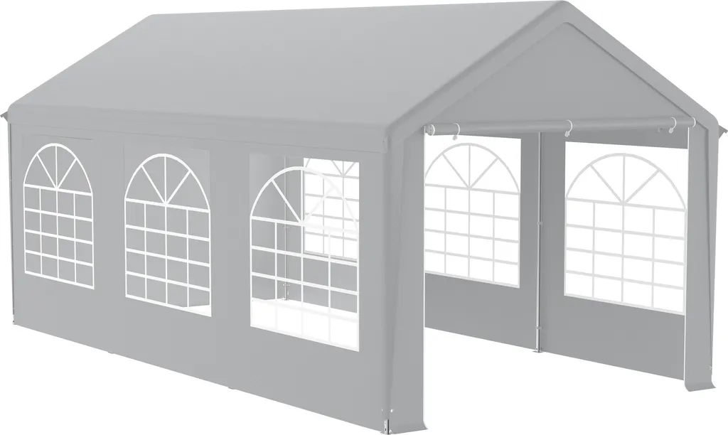 Tente de Réception 3x6m Anti-Pluie Pavillon Pliable Montage Rapide