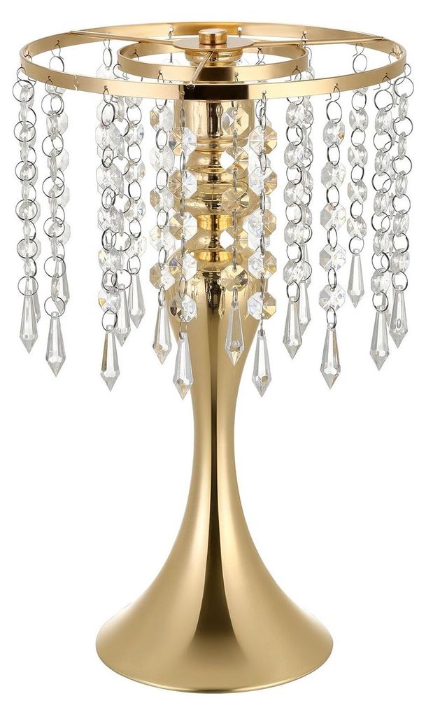 20 PCS Wedding Flower Vase, 33.5 cm Tall Flower Table Centerpieces, Crystal Banquet Vases Easy Installation, Electroplated Finish, Versatile Arrang...