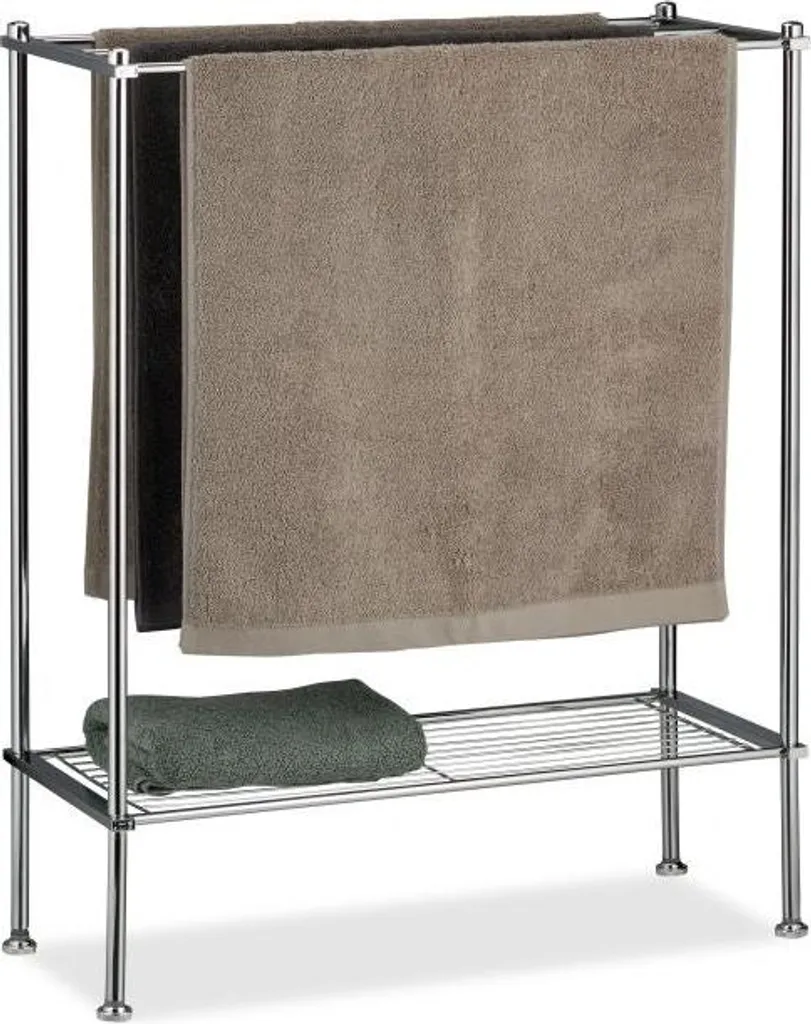 Barre porte-serviettes chromée en inox pour salle de bain - Gamme Pure 60cm