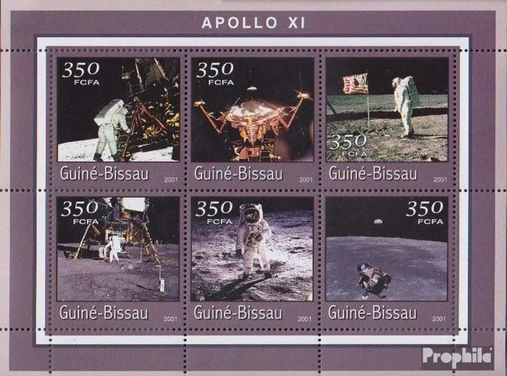 Briefmarken Guinea-Bissau 2001 Mi 1785-1790 Kleinbogen postfrisch Transport- und Verkehrsmittel