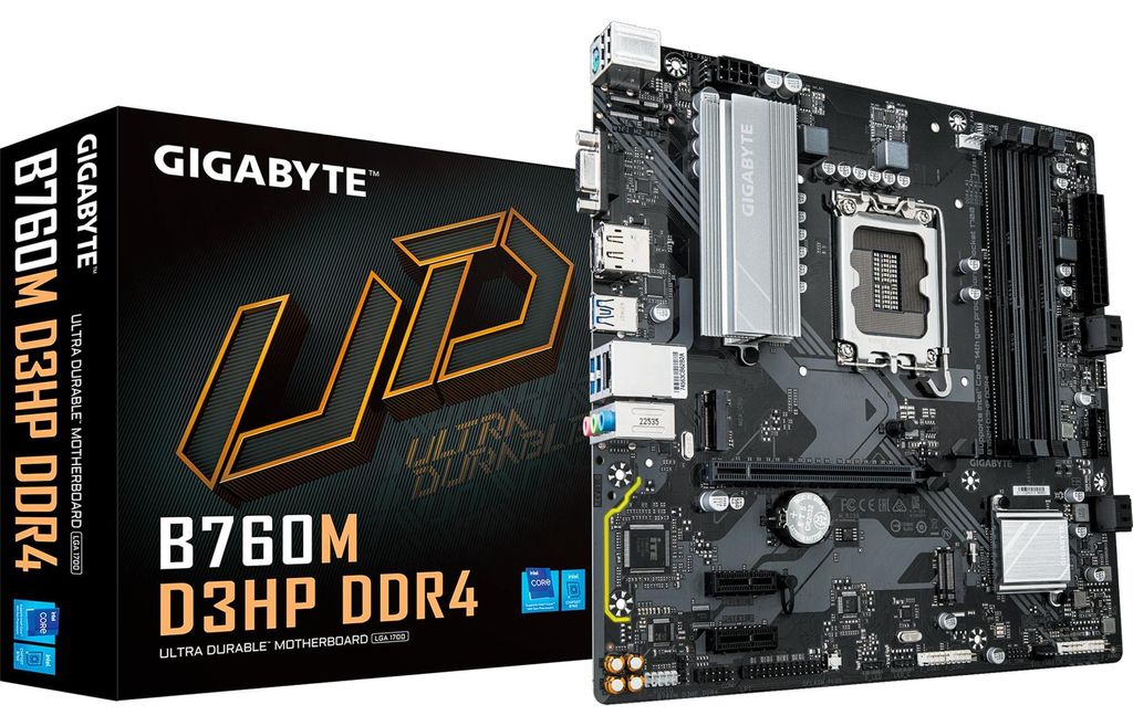 GIGABYTE B760M D3HP DDR4 Motherboard - Unterstützt Intel Produktbild 