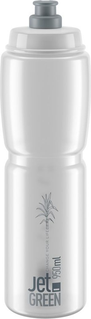 Elite Trinkflasche Jet Green 950ml, klar/grau, Biokunststoff, klar