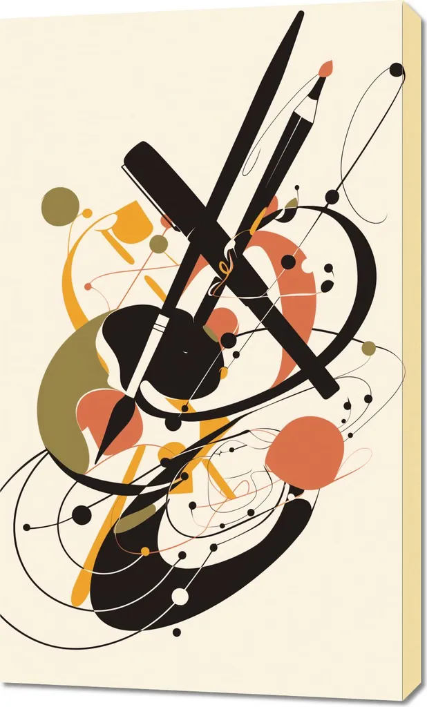 Tableau Image 60 x 100 cm Rhapsodie abstraite - Toile murale moderne