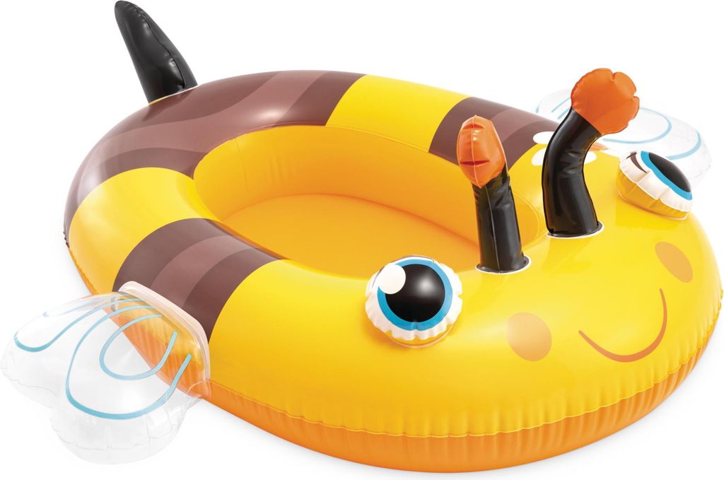 INTEX 59380NP - Baby-Boot - Pool-Cruiser (110x100cm) Kinderboot aufblasbar Poolspielzeug Biene