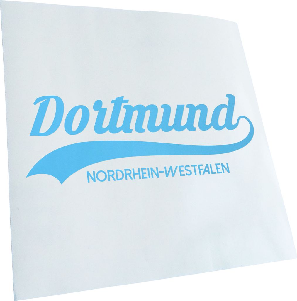 Kiwistar - Autoaufkleber - Dortmund Nordrhein-Westfalen - Lichtblau - 40x14cm - Aufkleber für Auto, Laptop, Fahrrad, LKW, Motorrad mehrfarbig JDM ...