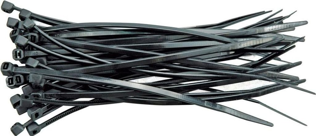Kunststoff-Stirnbänder 500x8.0 50 Stück schwarz 73898 VOREL