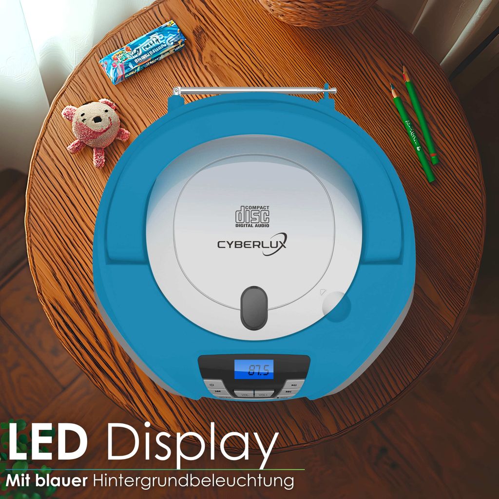 Odtwarzacz CD Cyberlux z oświetleniem LED | Przenośne radio Zdjęcie produktu 13