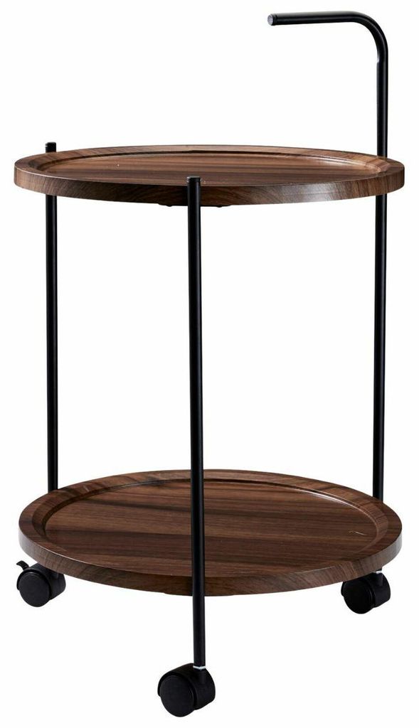 HOWHOMELY | Couchtisch - Beistelltisch - braun - 40 x 67 cm - Seitentisch - auf Rollen - Praktisch