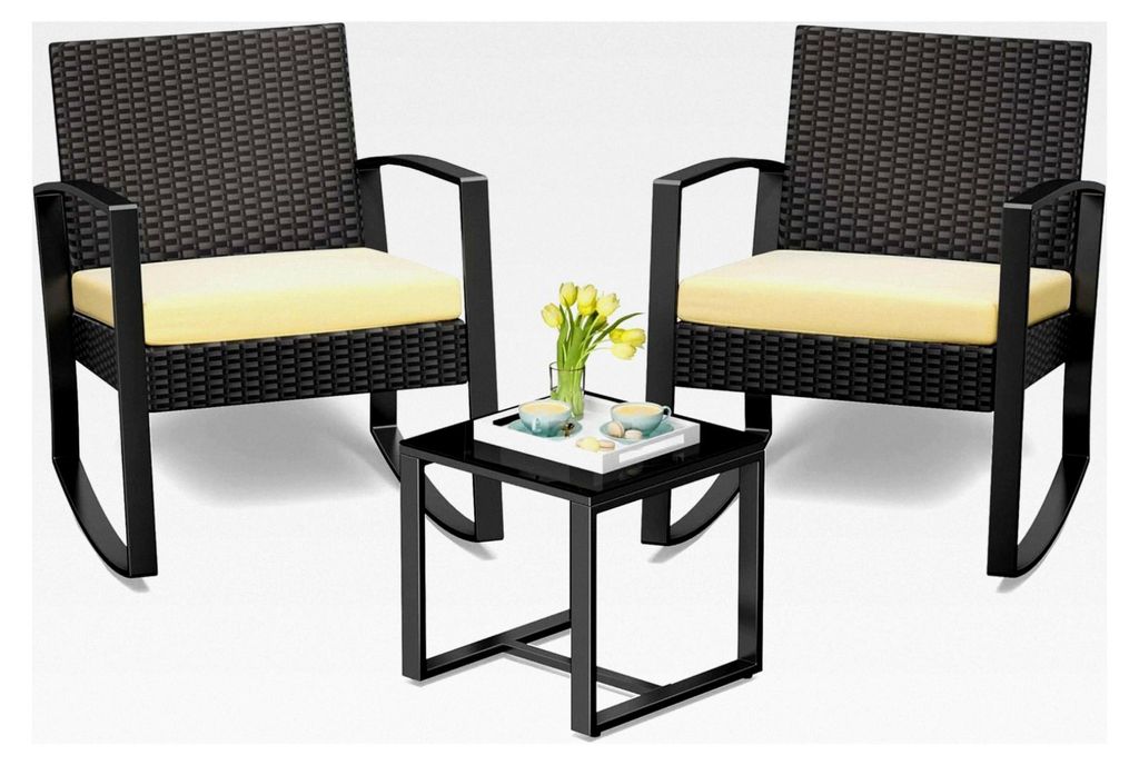 Gartenmöbel Set für 2 Personen, Lounge Möbel für Balkon, kleine Balkone und Outdoor-Bereiche