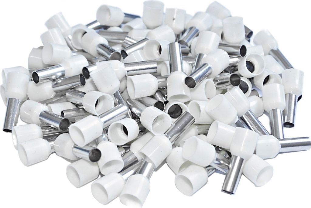 Aderendhülsen einzeln Querschnitt 10 mm² 12 mm Kabelhülsen 100 Stück isoliert