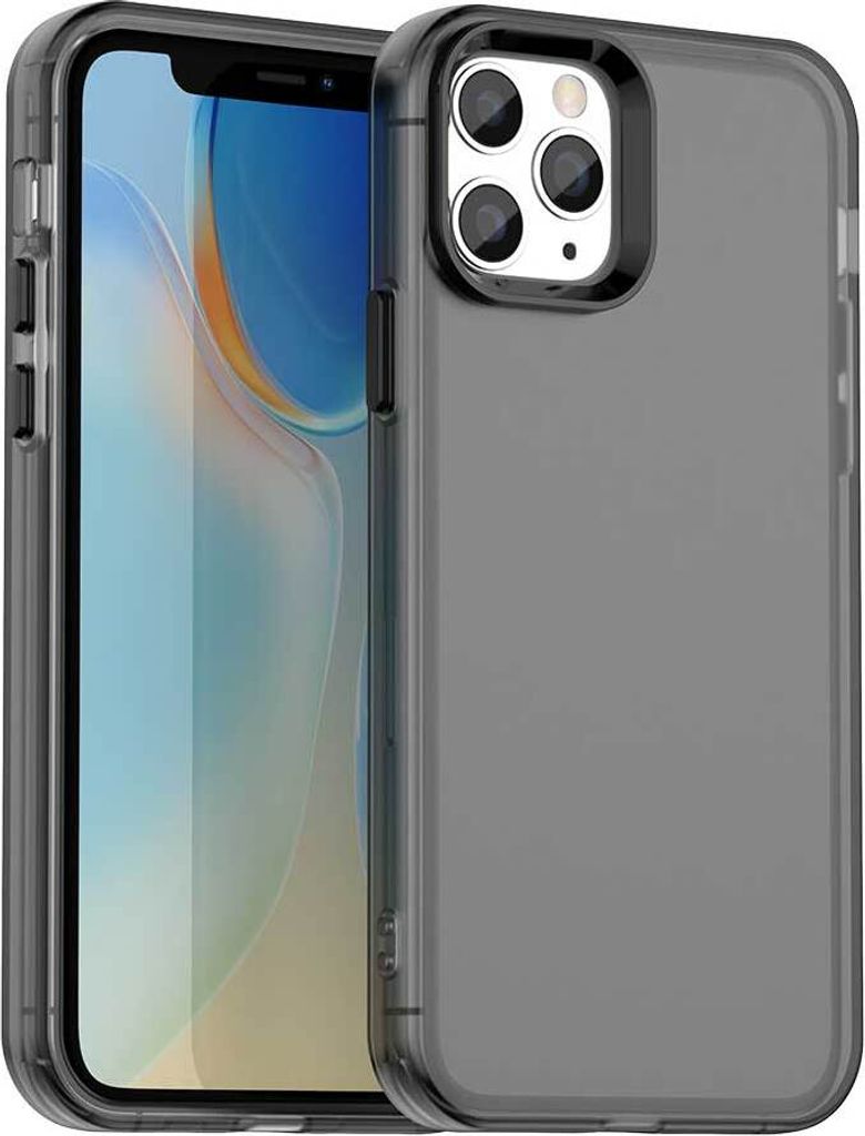 Handyhülle für iPhone 11 Pro Schlank Durchscheinend Matt Stoßfest Schutzhülle Schwarz