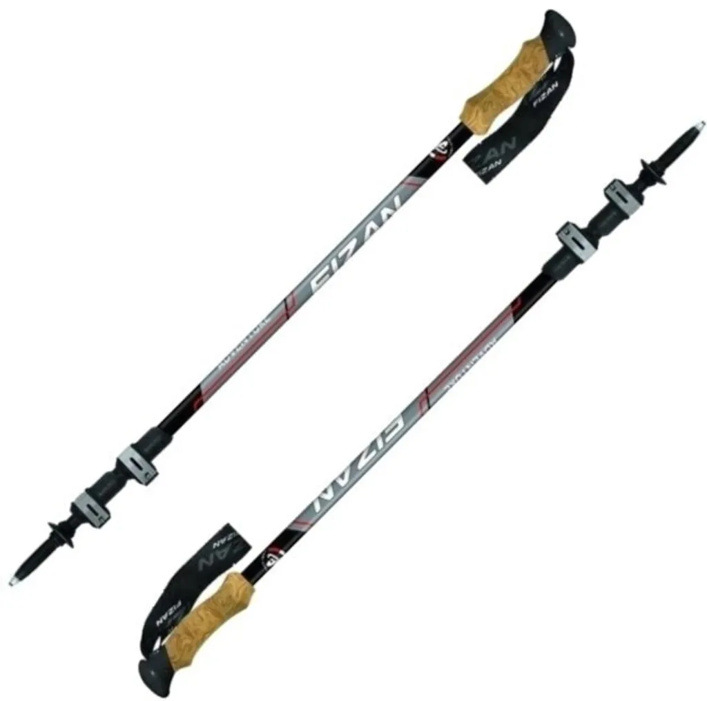 Fizan Adventure Noir et Gris : Bâtons de randonnée télescopiques 70-140cm