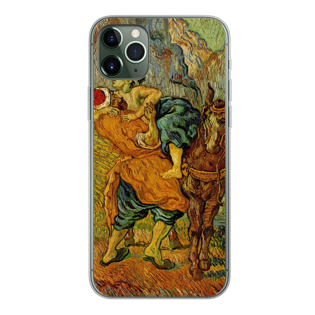 MuchoWow Handyhülle Schutzhülle Hülle für iPhone 11 Pro Max Der barmherzige Samariter - Vincent van Gogh Silikon Softcase Handy Hülle - Schutz