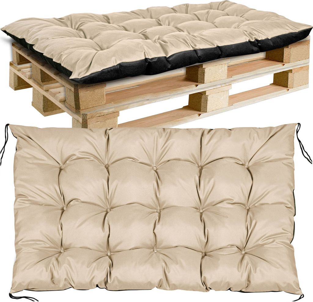 Palettenkissen Gartensofakissen Sitzkissen Gesteppte Kissen gefüllt 120x80 CM