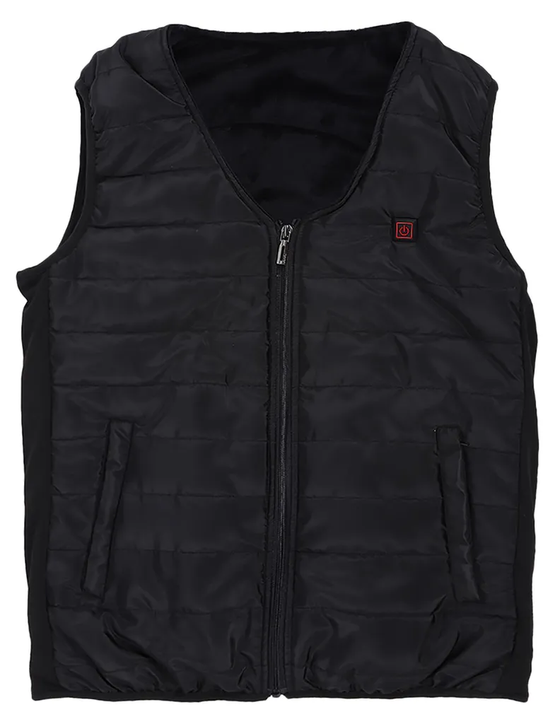 Veste thermique sans manches chauffante pour homme et femme en noir