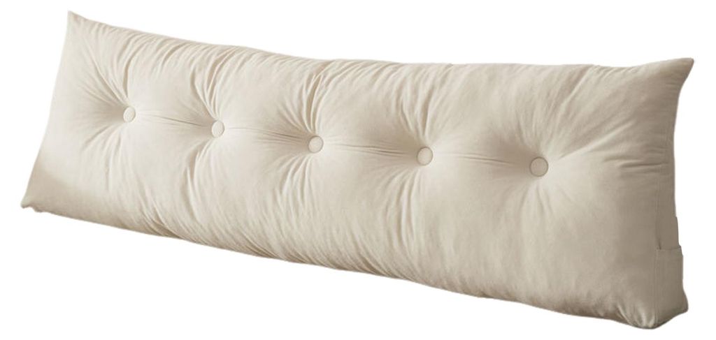 Dreieckiges Kopfteilkissen mit ergonomischer Rückenlehne und Seitentasche für Bett und Sofa im Studentenwohnheim