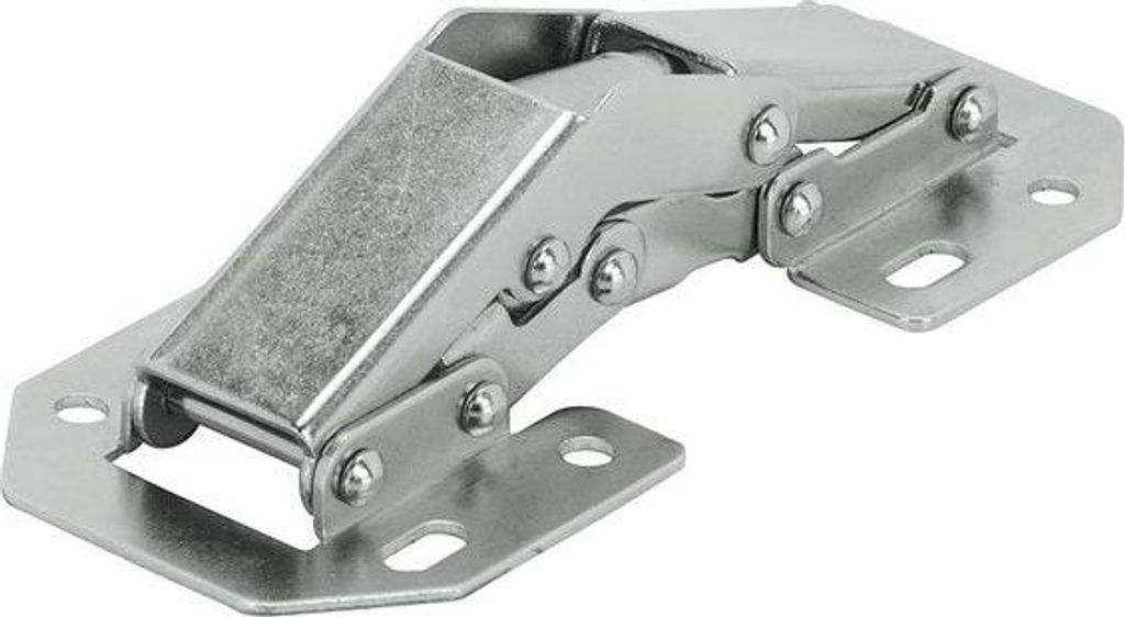 6er Set unsichtbare Anschraubscharniere, HETTICH, einliegend, 90° Öffnung