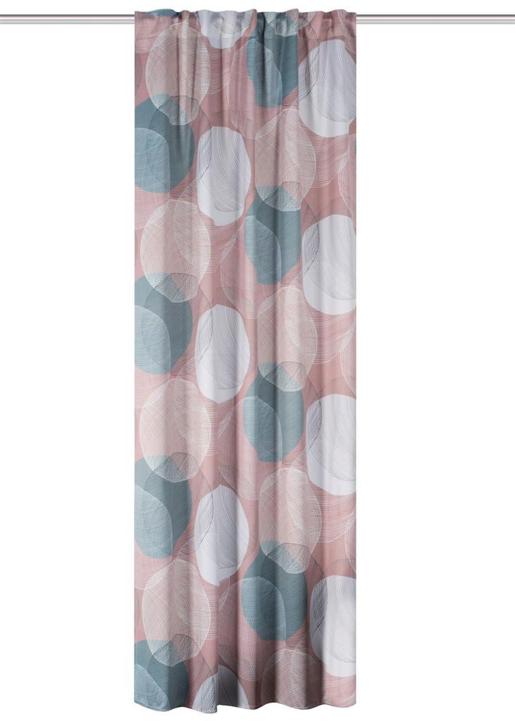 HOME WOHNIDEEN Fertigschal Abdunkler Digitalbedruckt "Millan" 245 x 135 cm 1x Abdunklungsschal Altrose