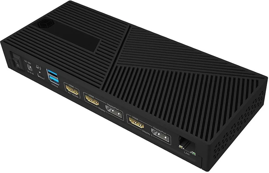 Station d'accueil pour ordinateur portable IcyBox Hybrid triple vidéo
