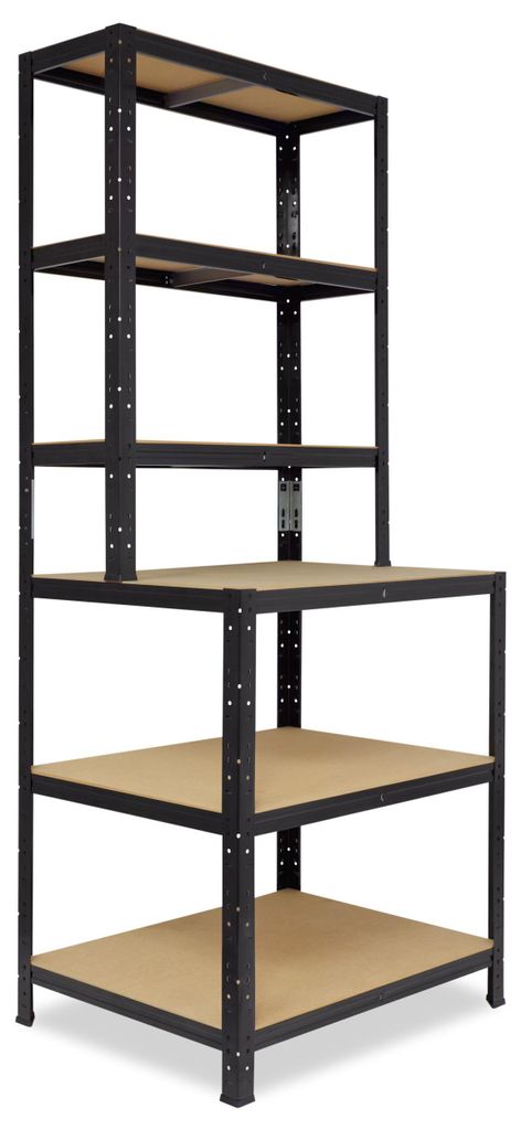 shelfplaza BLACK 190x100x60 cm Étagère rangement établi en Image du produit 