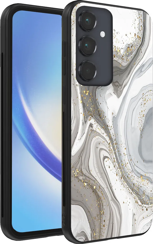 Cover Marmo Argento Samsung A34 5G | Accessorio Fashion Smartphonica