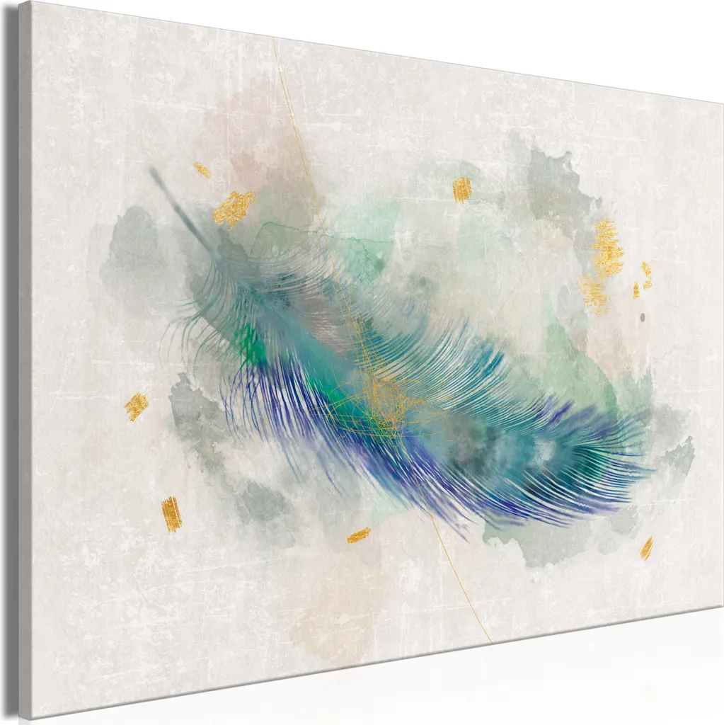 Quadro Astratto Avventura Blu 60x40 cm - Tela murale in TNT di qualità