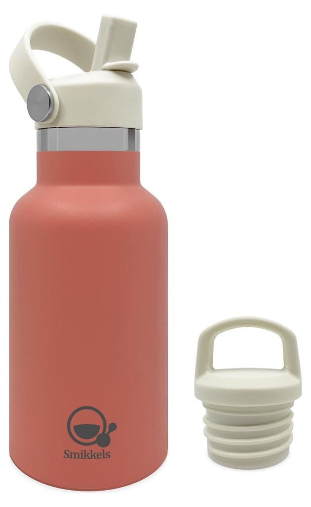 Smikkels Edelstahl Thermosflasche Trinkflasche 350ml rosa Kinder Thermobecher