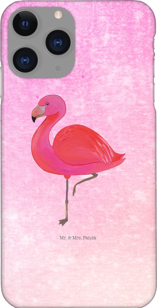 Mr. & Mrs. Panda Iphone 11 Pro Handyhülle Flamingo Classic - Aquarell Pink - Geschenk, Prächtig, Handy Case, Einzigartig, für Mich, Selbstliebe,...