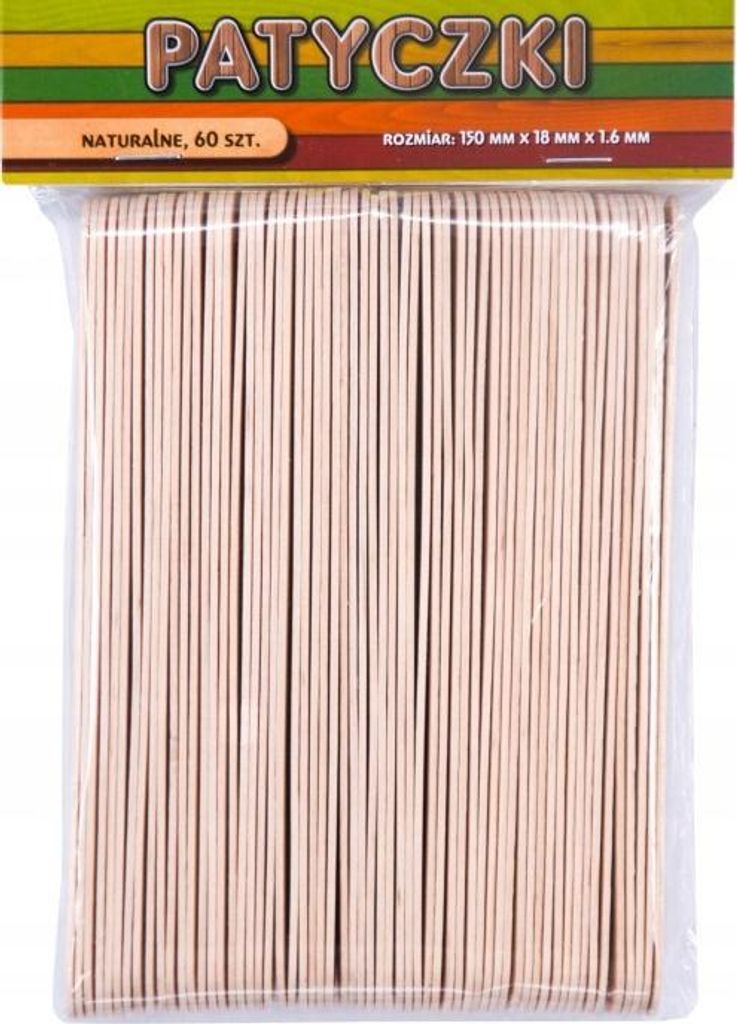 Farblose Stäbchen, 60er-Pack, 150x18x1,6mm