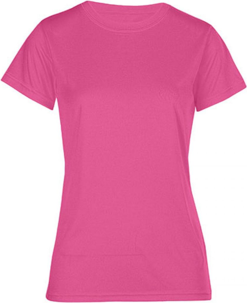UV-Performance T-Shirt Plus Size Damen, Neonrosa, XXL