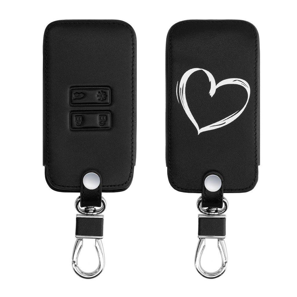 kwmobile Autoschlüssel Hülle kompatibel mit Renault 4-Tasten Smartkey Autoschlüssel (nur Keyless Go) - Kunstleder Schutzhülle Schlüsselhülle ...