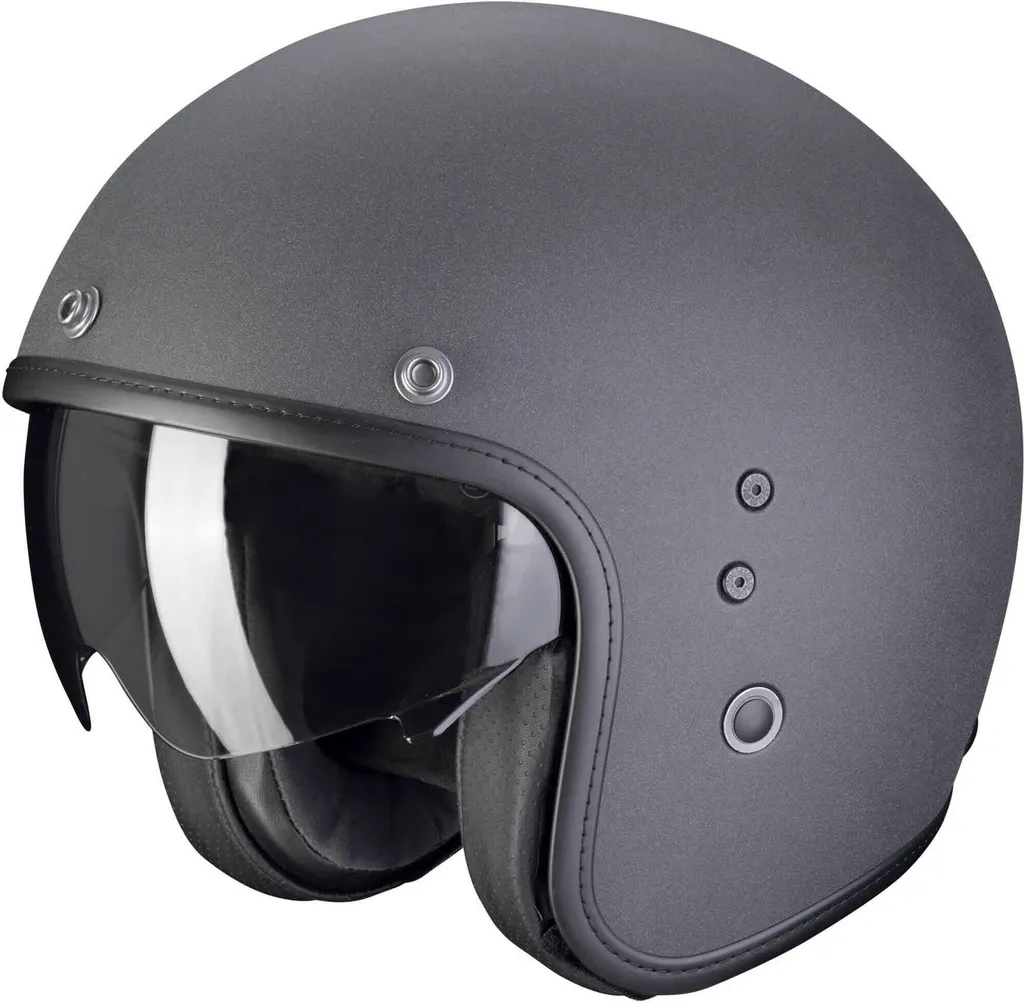 Casque jet Scorpion Belfast Evo gris XS : confort lunettes et sans buée