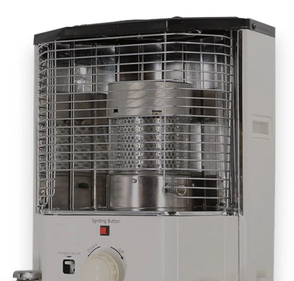 Poêle à pétrole à mèche 2400 W blanc - Chauffage d'appoint efficace