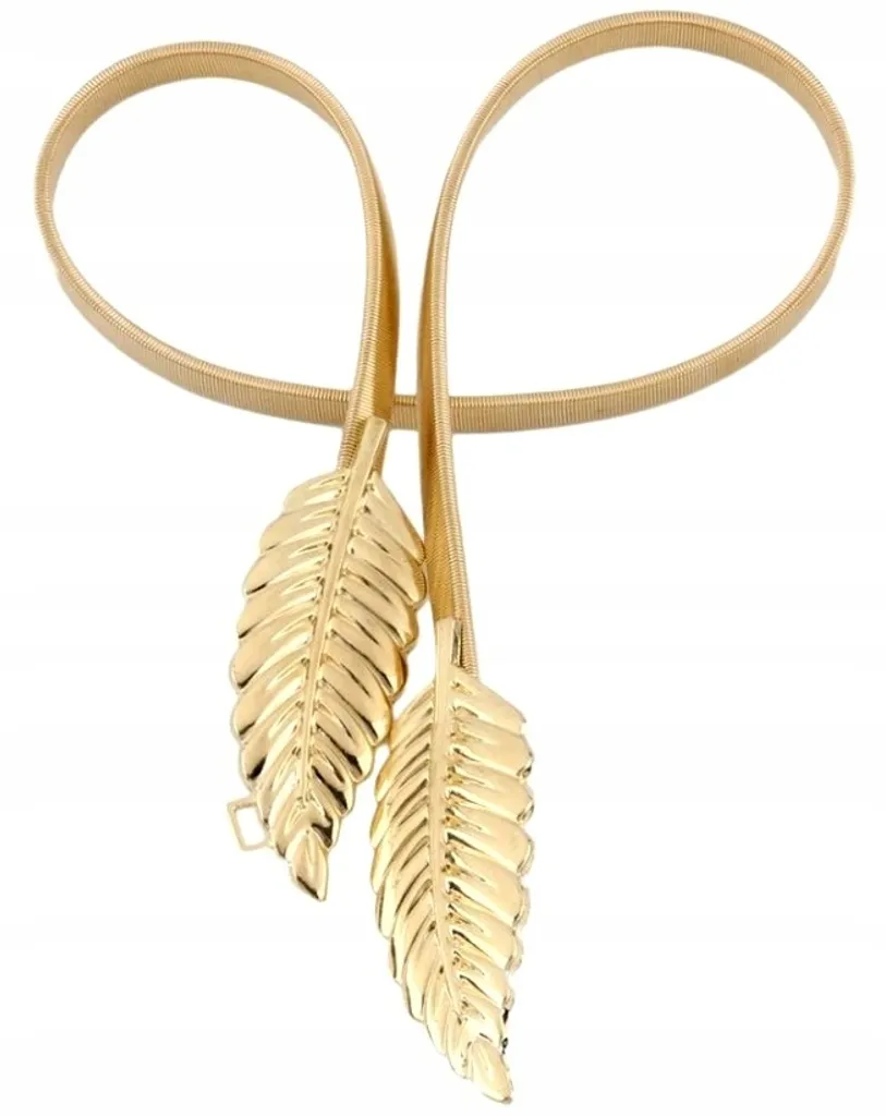 Cintura Elastica Donna Argento SNAKE - Accessorio Glamour Foglia