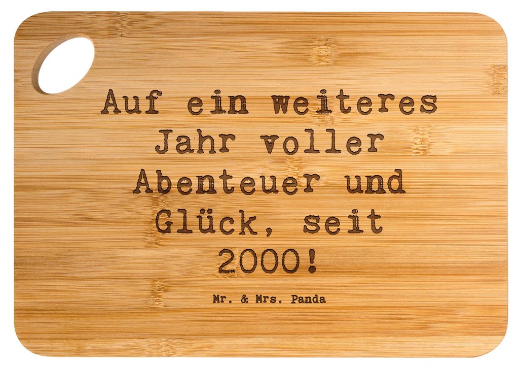 Mr. & Mrs. Panda Holzbrett Spruch 2000 Geburtstag Abenteuer Produktbild 