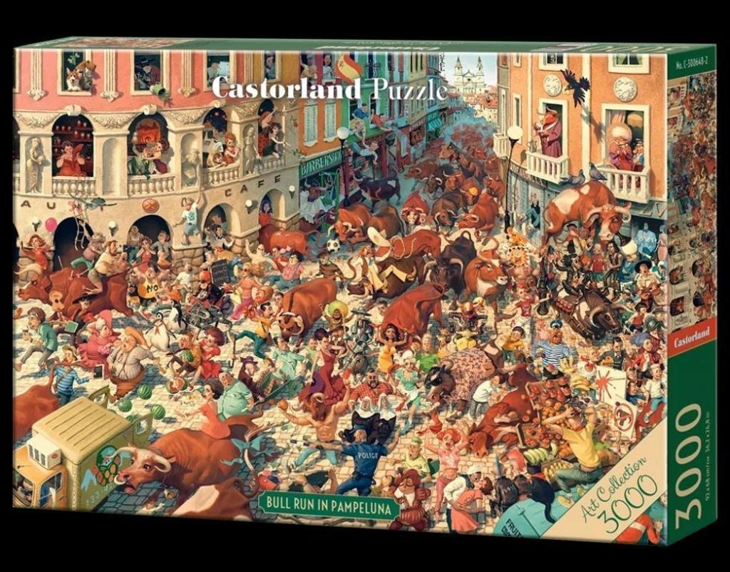 Puzzle 3000 pièces Bull Run à Pampelune - Art Collection Image du produit 