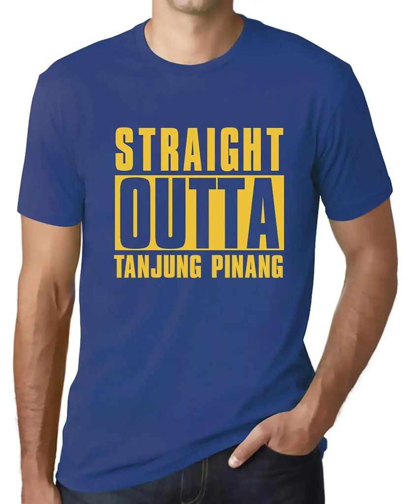 Herren Grafik T-Shirt Direkt aus Tanjung Pinang – Straight Outta Tanjung Pinang – Öko-Verantwortlich Vintage Jahrgang Kurzarm Lustige Druck Ge...