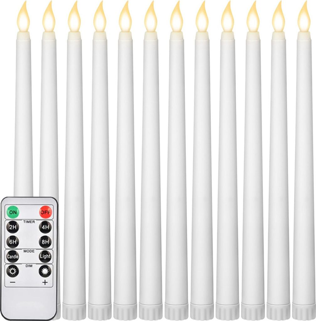 12 ks LED svíček na baterie s dálkovým ovládáním, stolní Obrázek produktu 