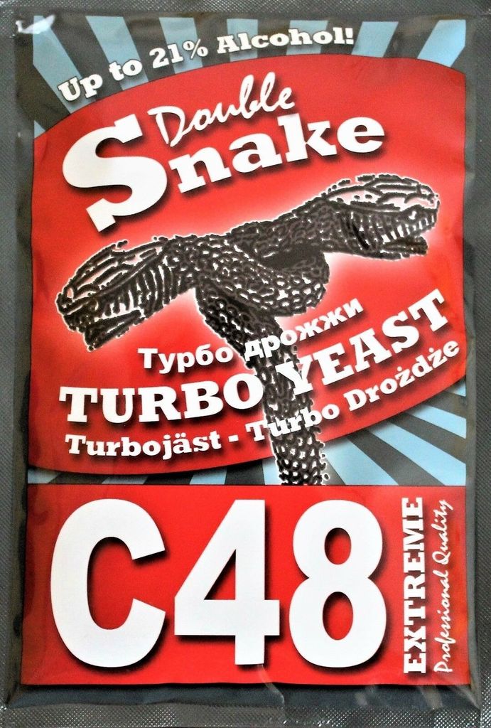 HUGBERT Turbohefe Double Snake C48 Vodka Alkohol Gärhefe Produktbild 